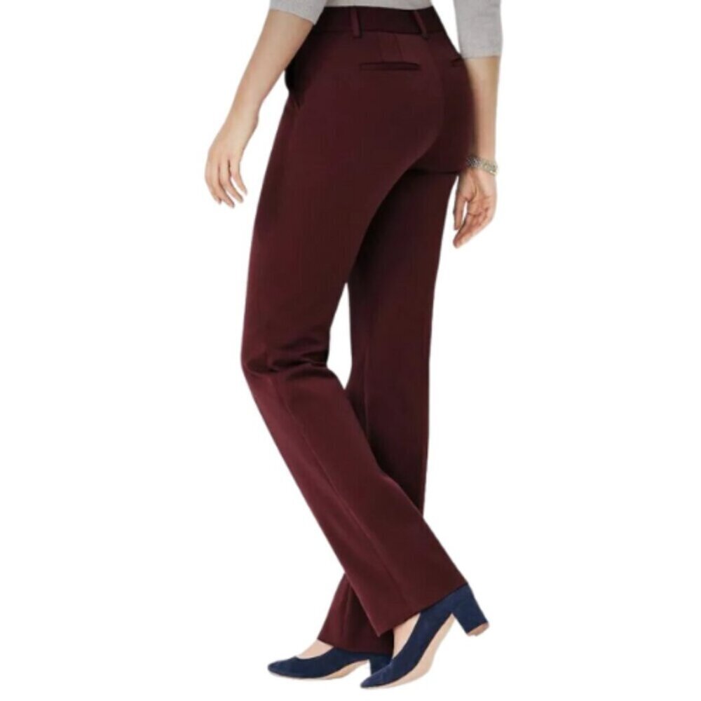 Talbots Womens 2 Barely Boot Trouser In Burgundy Color